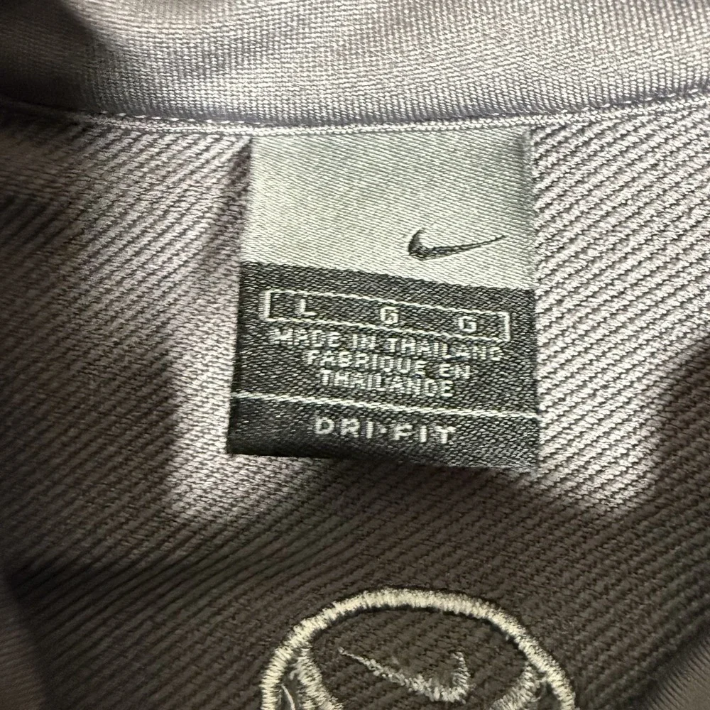 Nike Track Jacket Mens Large‎ Gray Hooptec Full Zip Basketball Pockets Warm Up